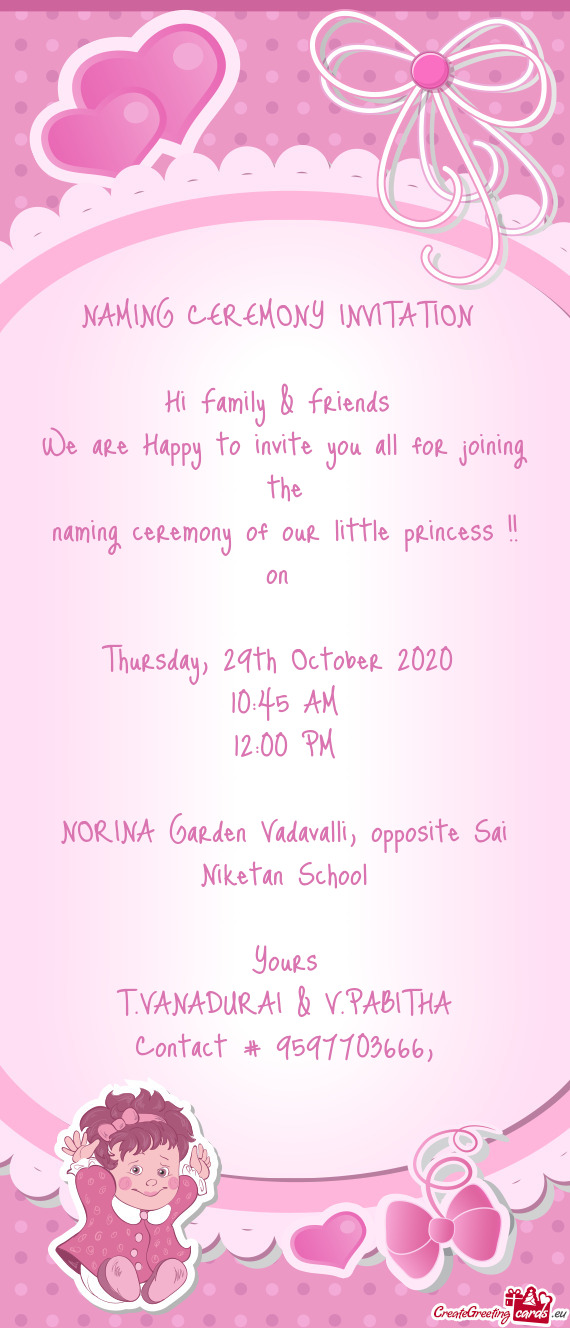 NORINA Garden Vadavalli, opposite Sai Niketan School