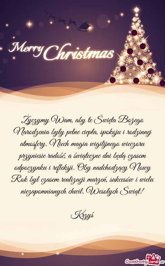 Nych chwil. Wesołych Świąt