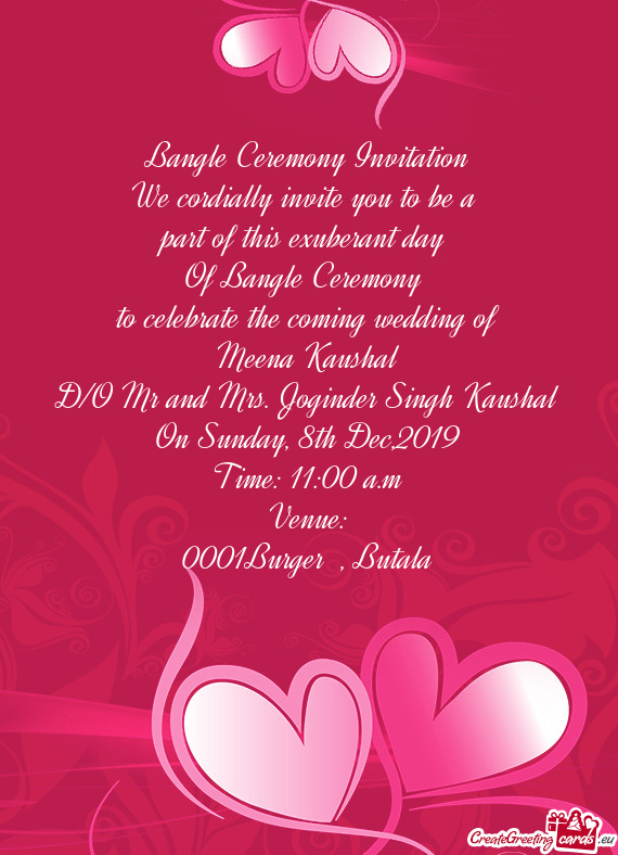 Of Bangle Ceremony