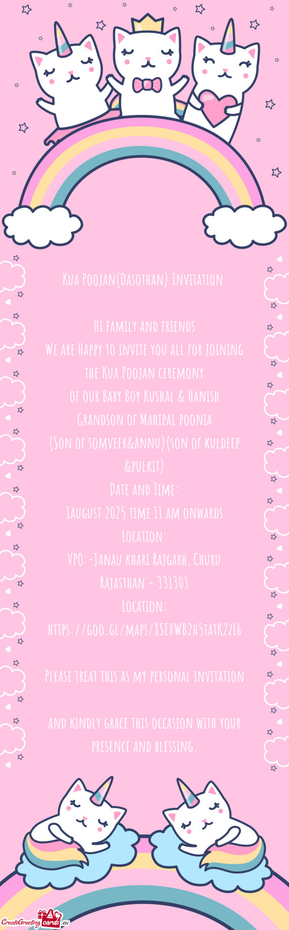 Of our Baby Boy Kushal & Hanish