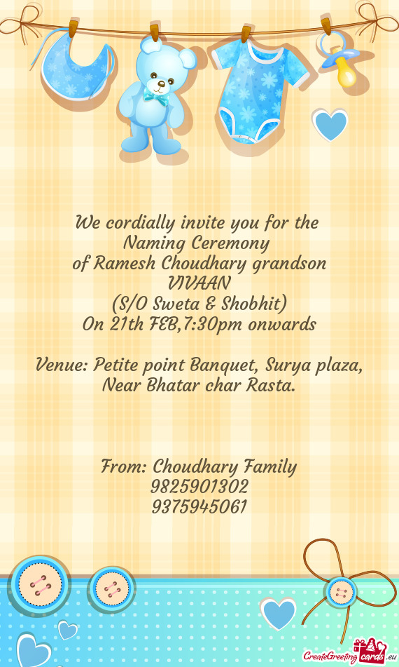 Of Ramesh Choudhary grandson