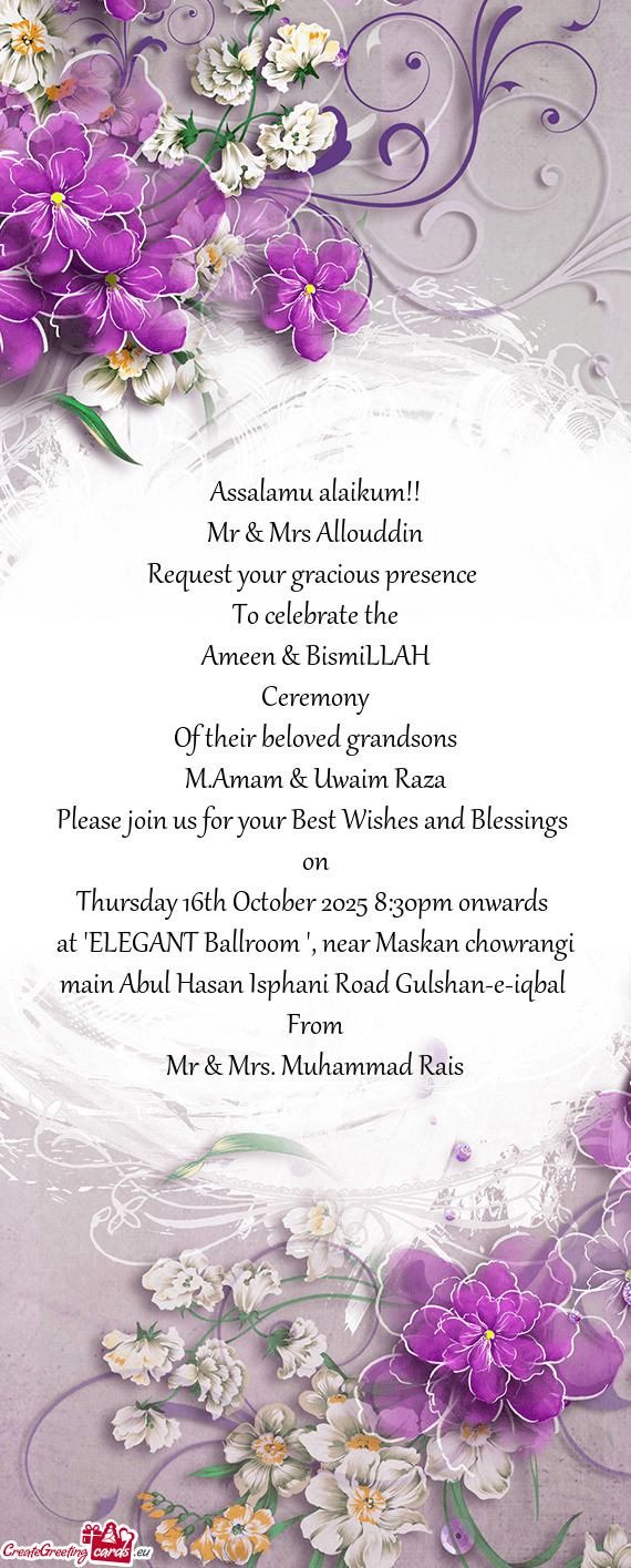 Of their beloved grandsons