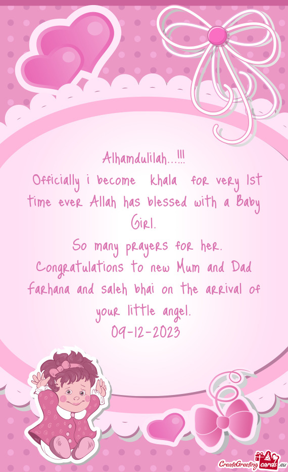 Officially i become khala for very 1st time ever Allah has blessed with a Baby Girl