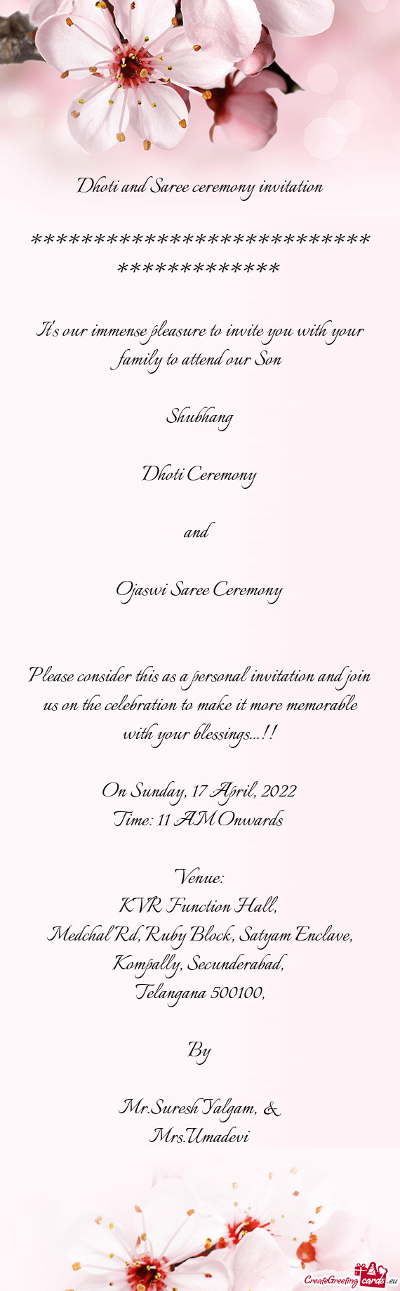 Ojaswi Saree Ceremony