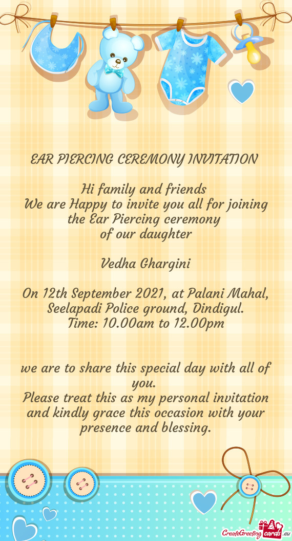 On 12th September 2021, at Palani Mahal, Seelapadi Police ground, Dindigul