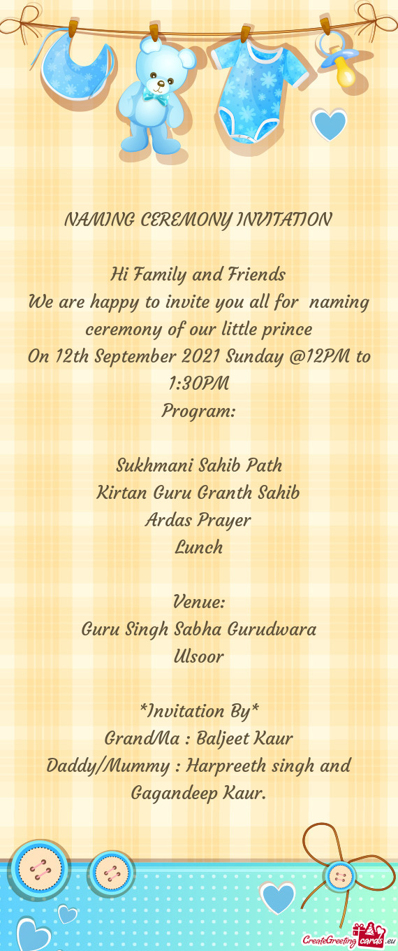 On 12th September 2021 Sunday @12PM to 1:30PM