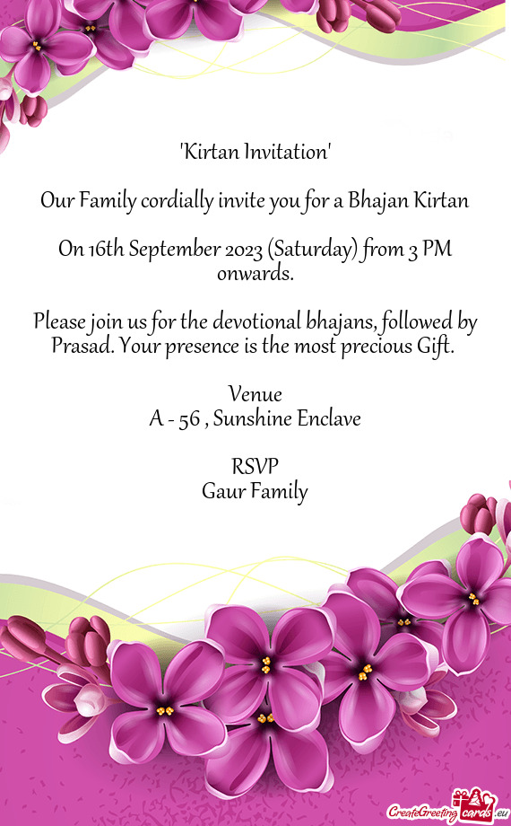 On 16th September 2023 (Saturday) from 3 PM onwards