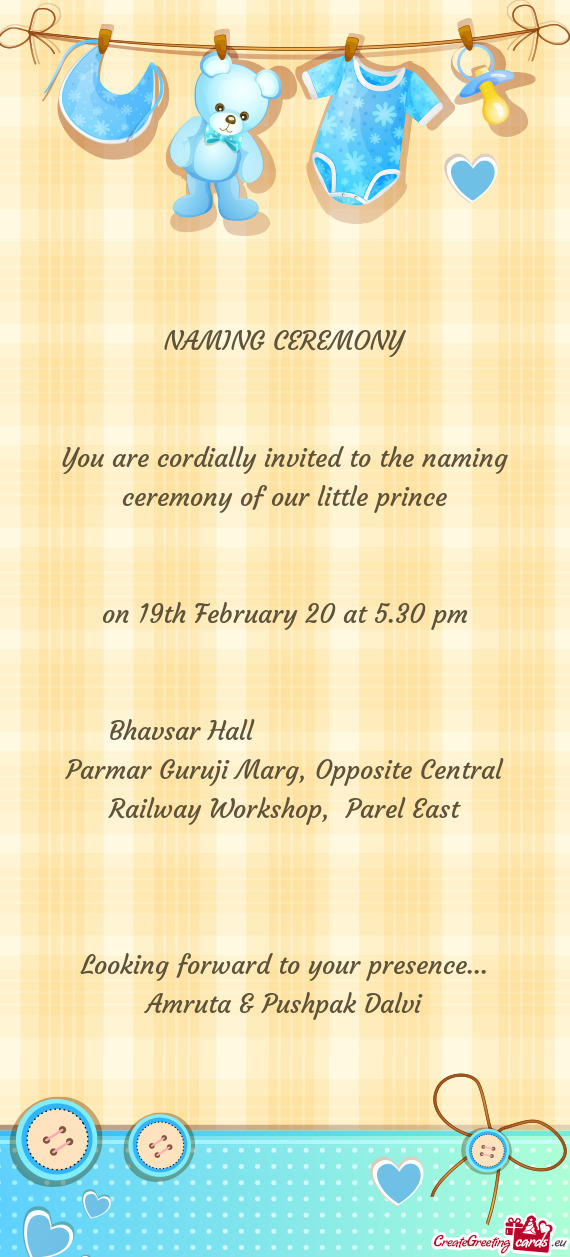 On 19th February 20 at 5.30 pm