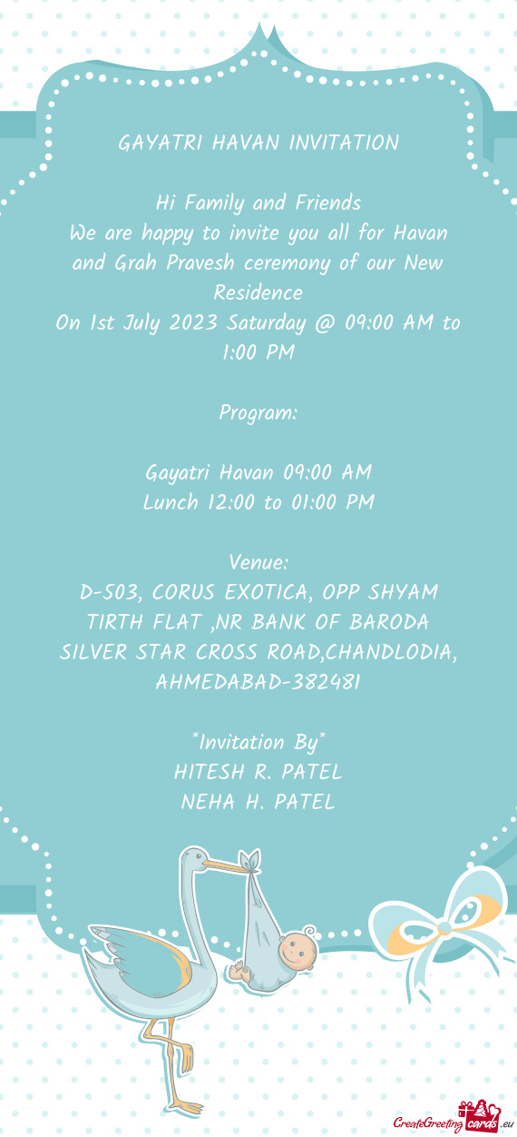 On 1st July 2023 Saturday @ 09:00 AM to 1:00 PM