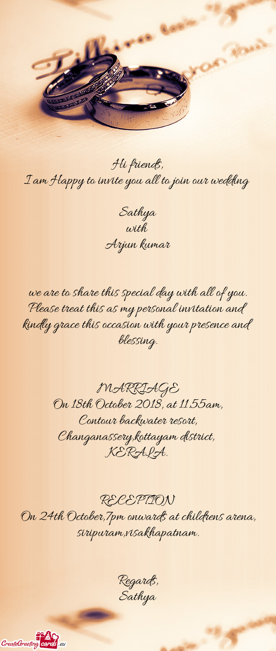 On 24th October,7pm onwards at childrens arena, siripuram,visakhapatnam