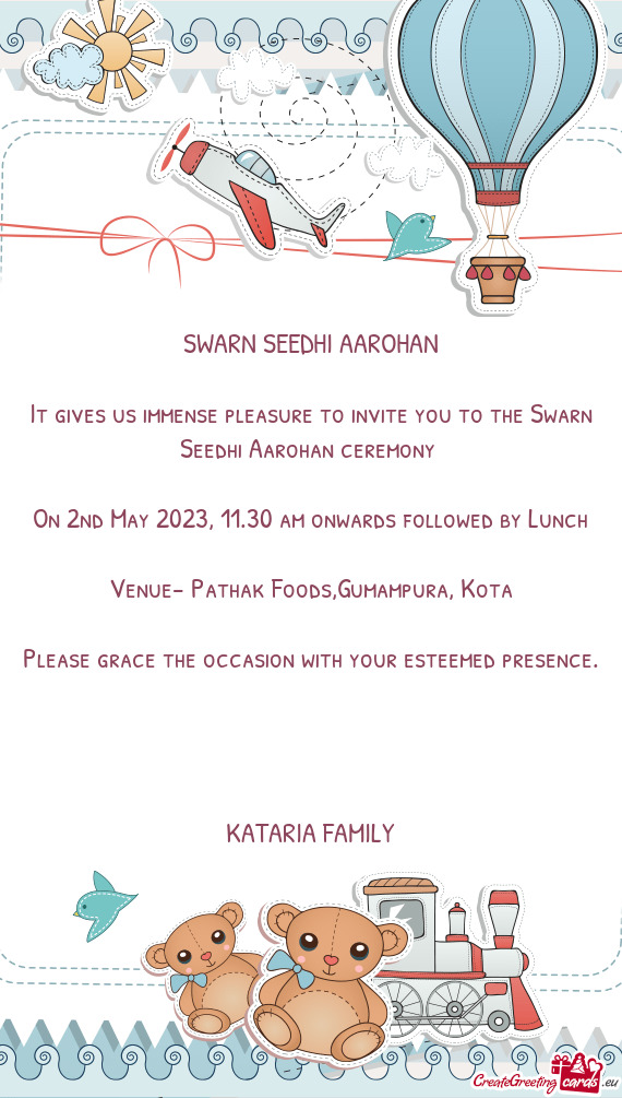 On 2nd May 2023, 11.30 am onwards followed by Lunch