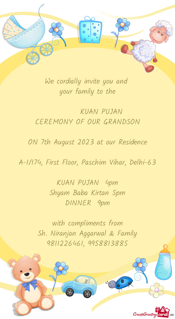 ON 7th August 2023 at our Residence