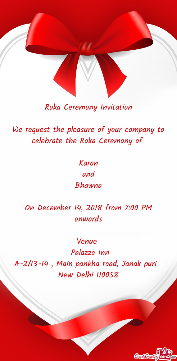On December 14, 2018 from 7:00 PM onwards