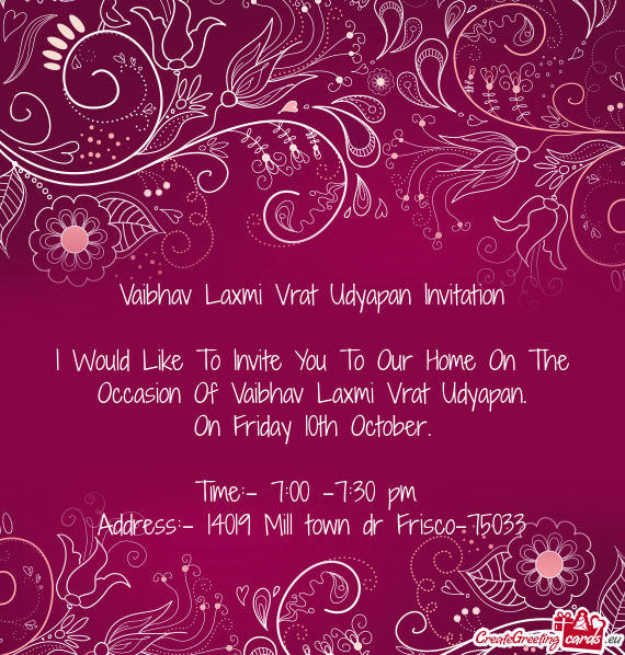 On Friday 10th October