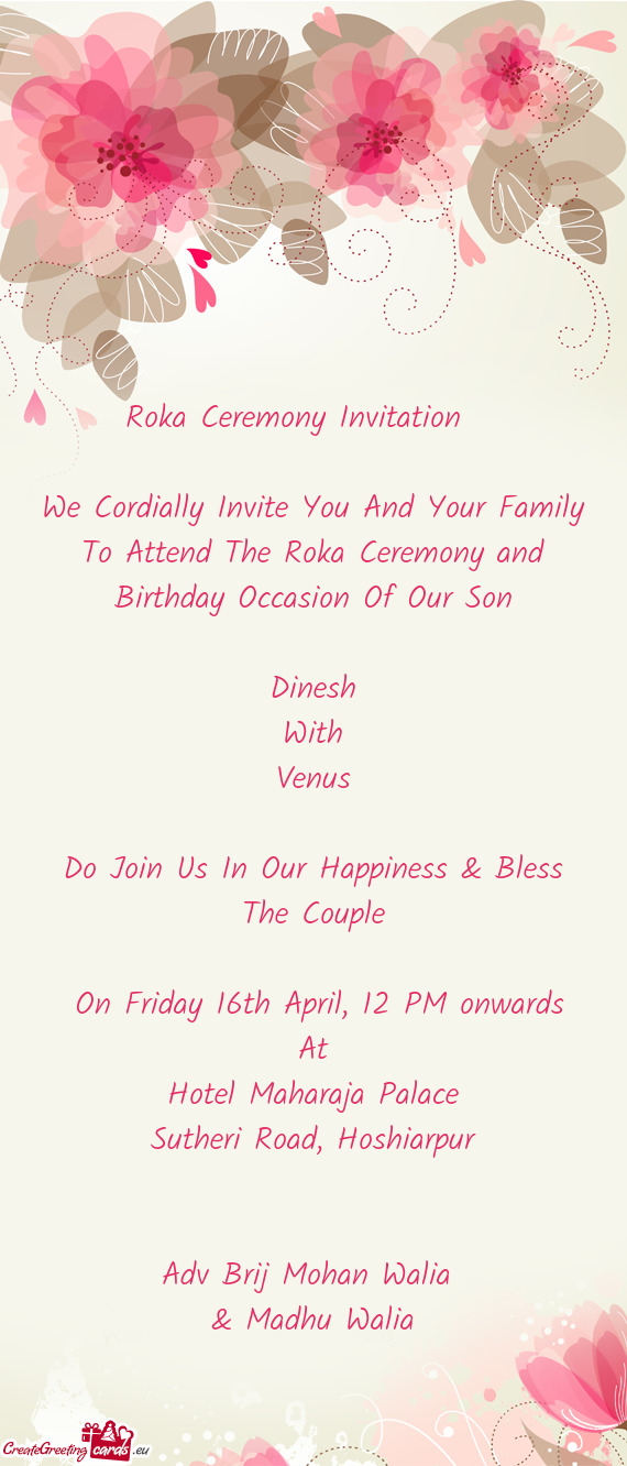 On Friday 16th April, 12 PM onwards