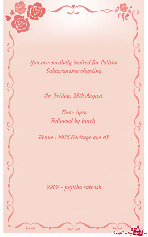 On Friday, 28th August