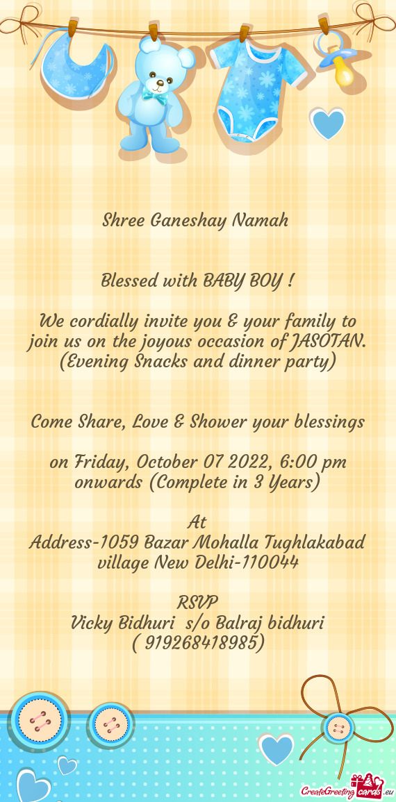 On Friday, October 07 2022, 6:00 pm onwards (Complete in 3 Years)