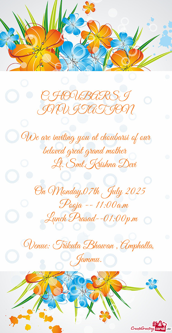 On Monday,07th July 2025