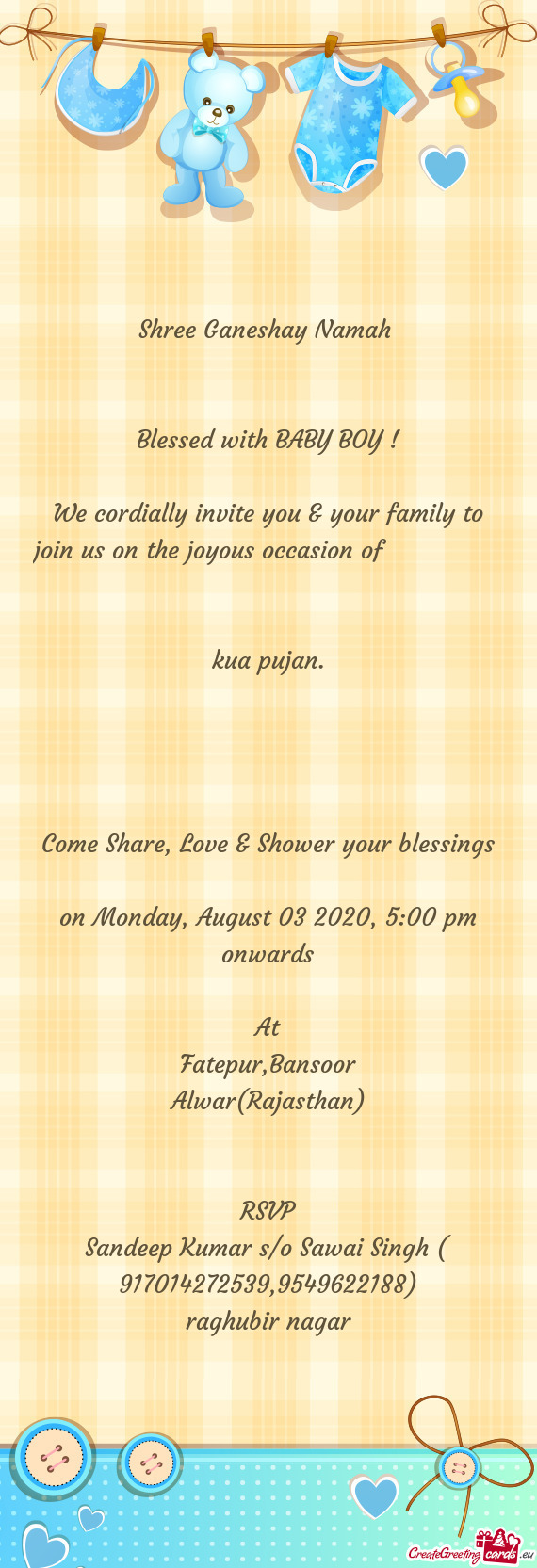 On Monday, August 03 2020, 5:00 pm onwards