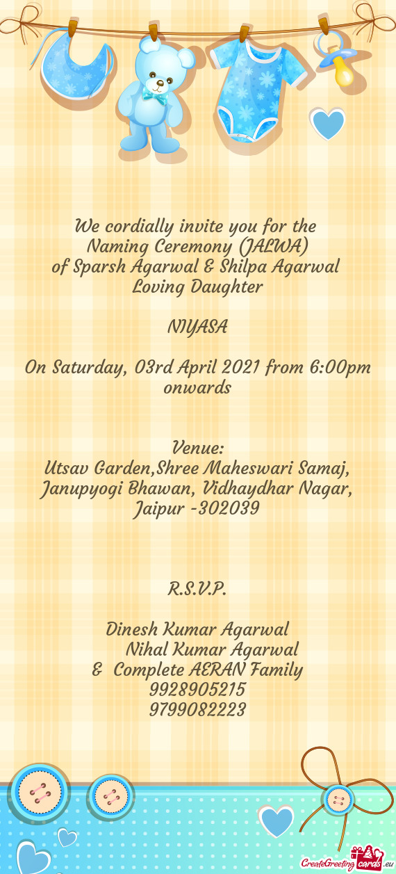 On Saturday, 03rd April 2021 from 6:00pm onwards