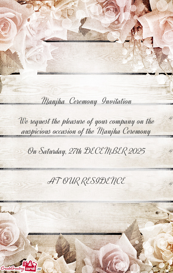 On Saturday, 27th DECEMBER 2025