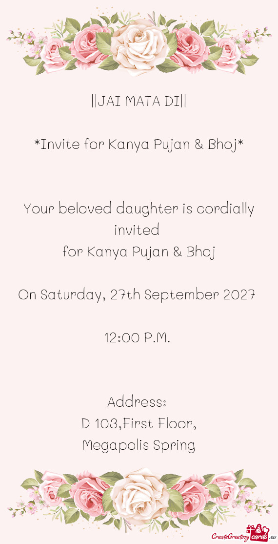 On Saturday, 27th September 2027