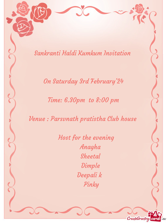 On Saturday 3rd February