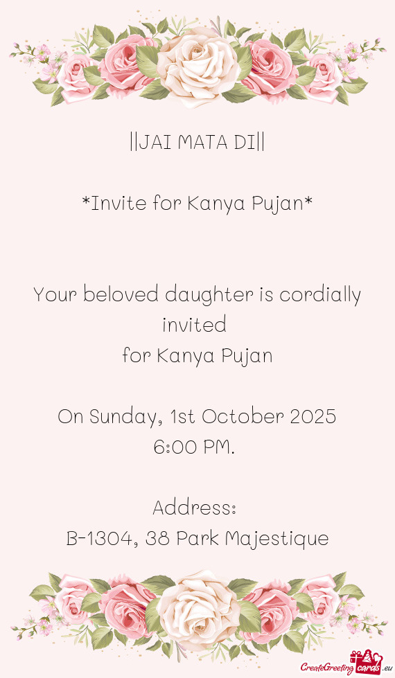 On Sunday, 1st October 2025