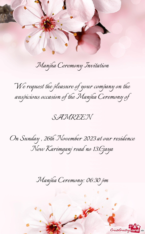 On Sunday , 26th November 2023 at our residence New Karimganj road no 13.Gaya