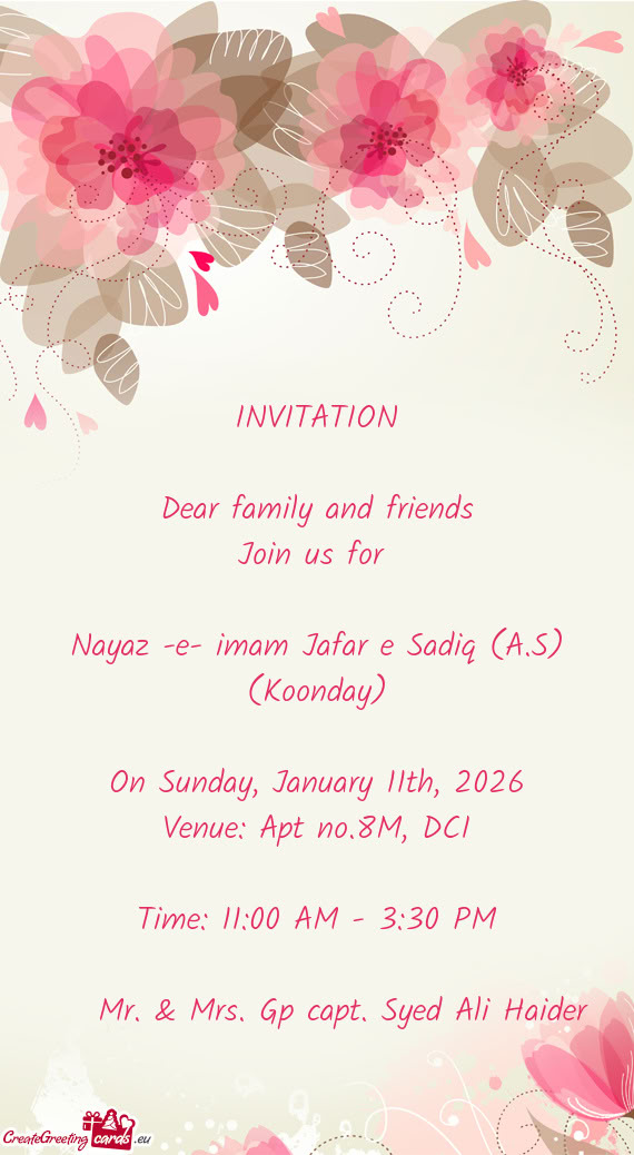 On Sunday, January 11th, 2026