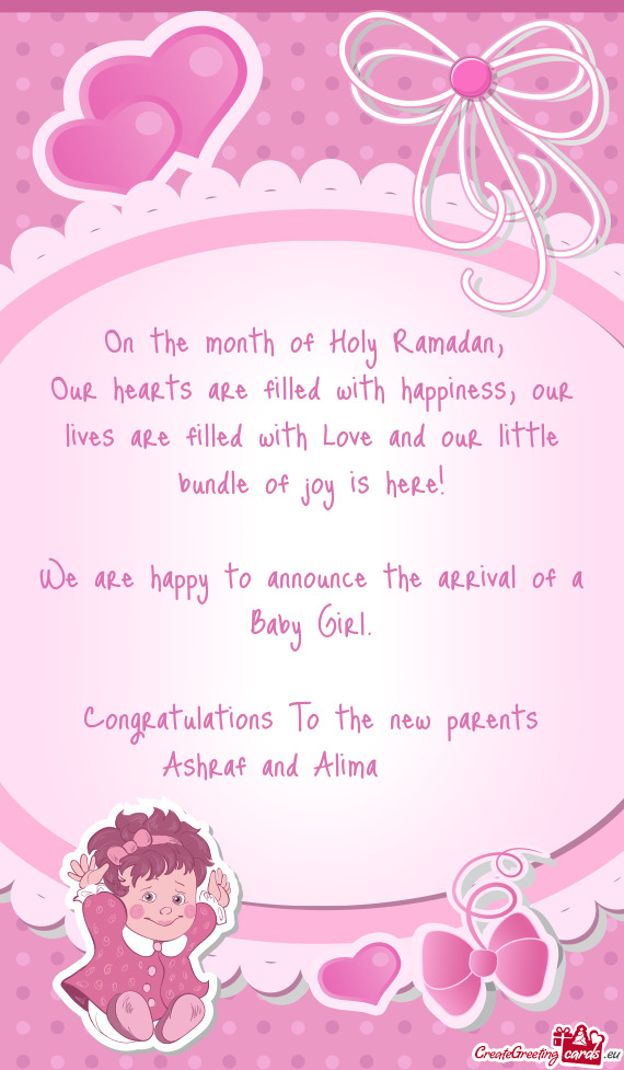 On the month of Holy Ramadan