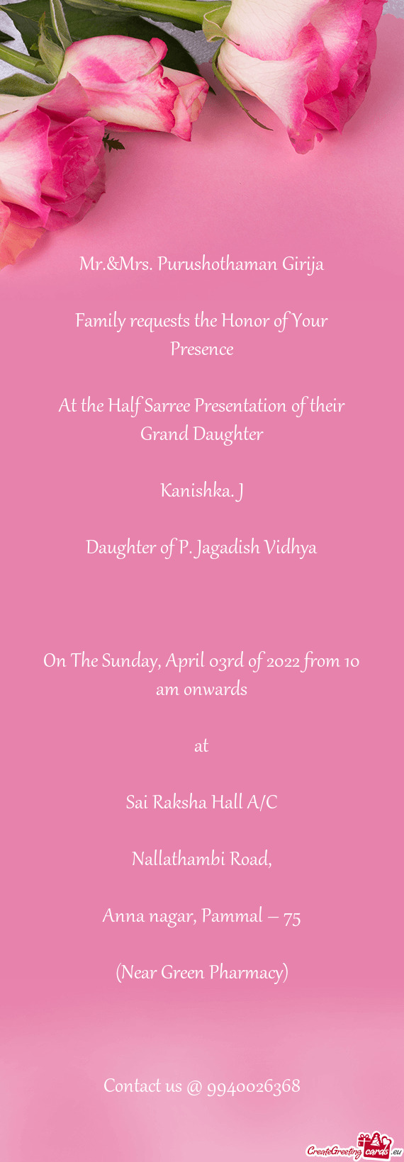 On The Sunday, April 03rd of 2022 from 10 am onwards