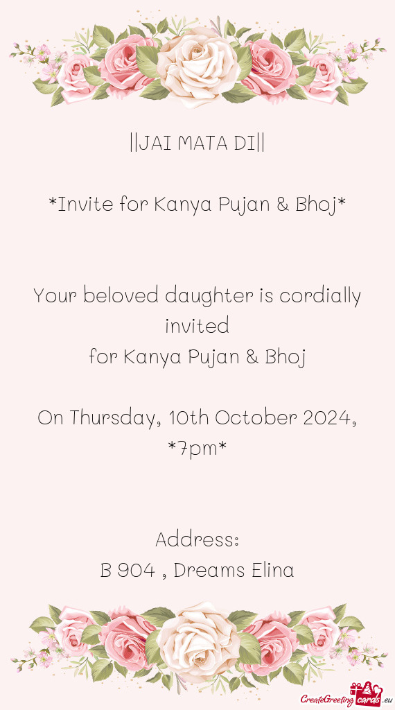 On Thursday, 10th October 2024, *7pm