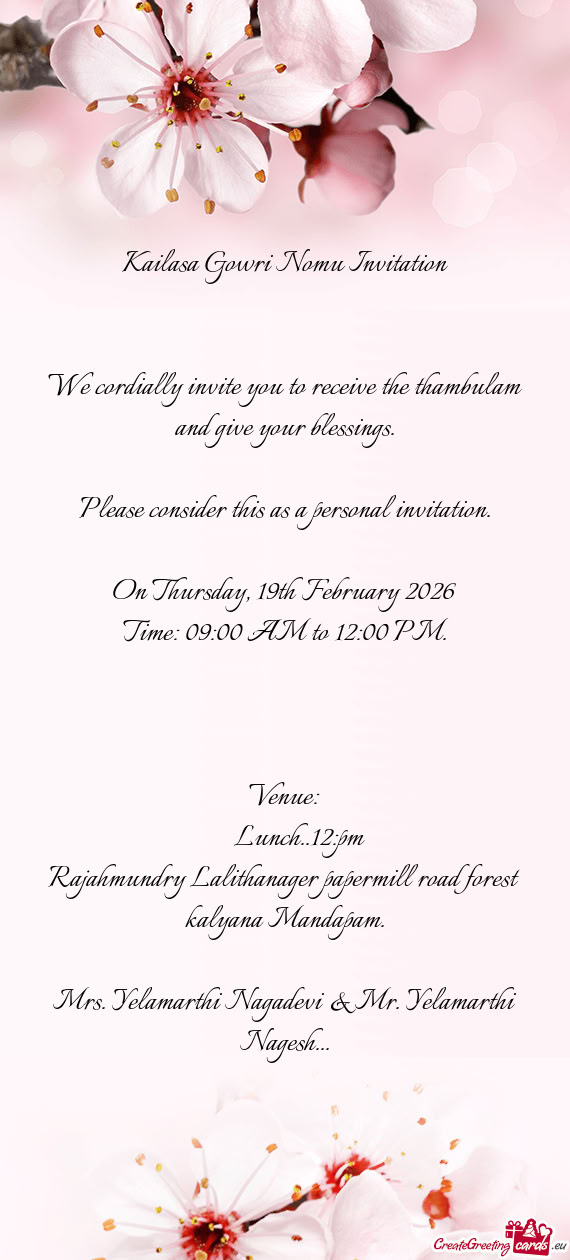 On Thursday, 19th February 2026