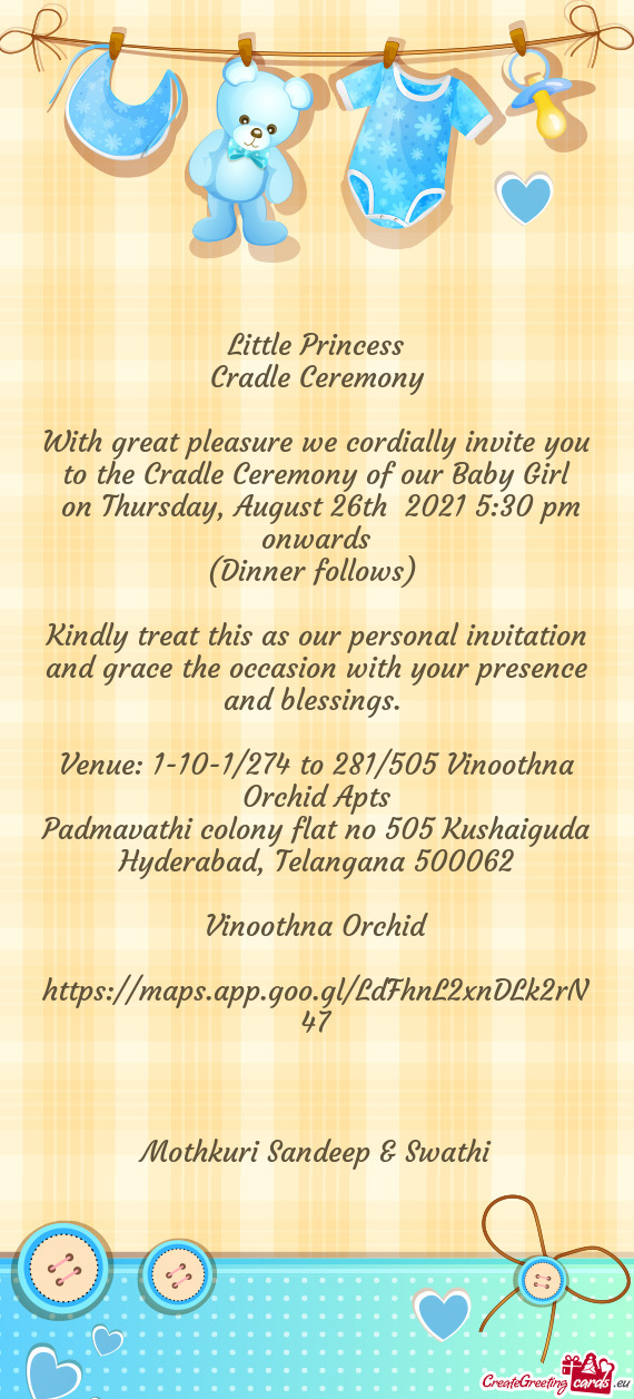 On Thursday, August 26th 2021 5:30 pm onwards