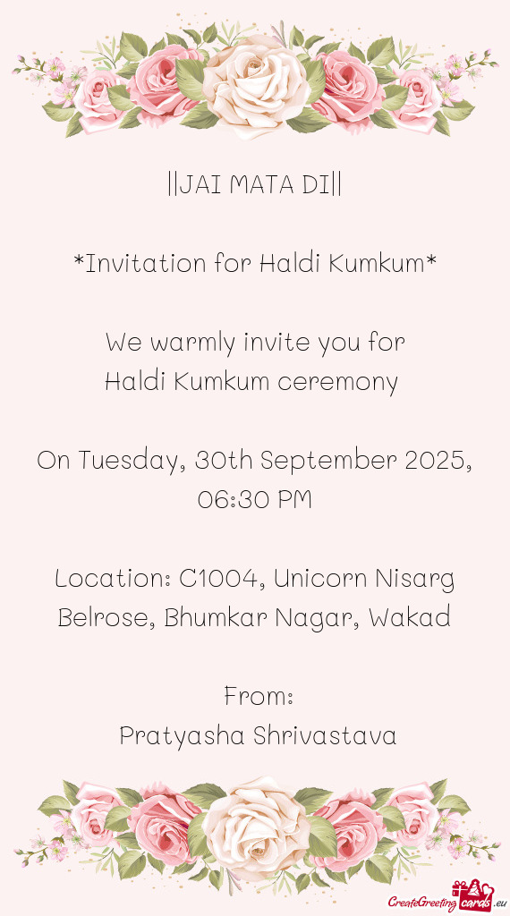 On Tuesday, 30th September 2025, 06:30 PM