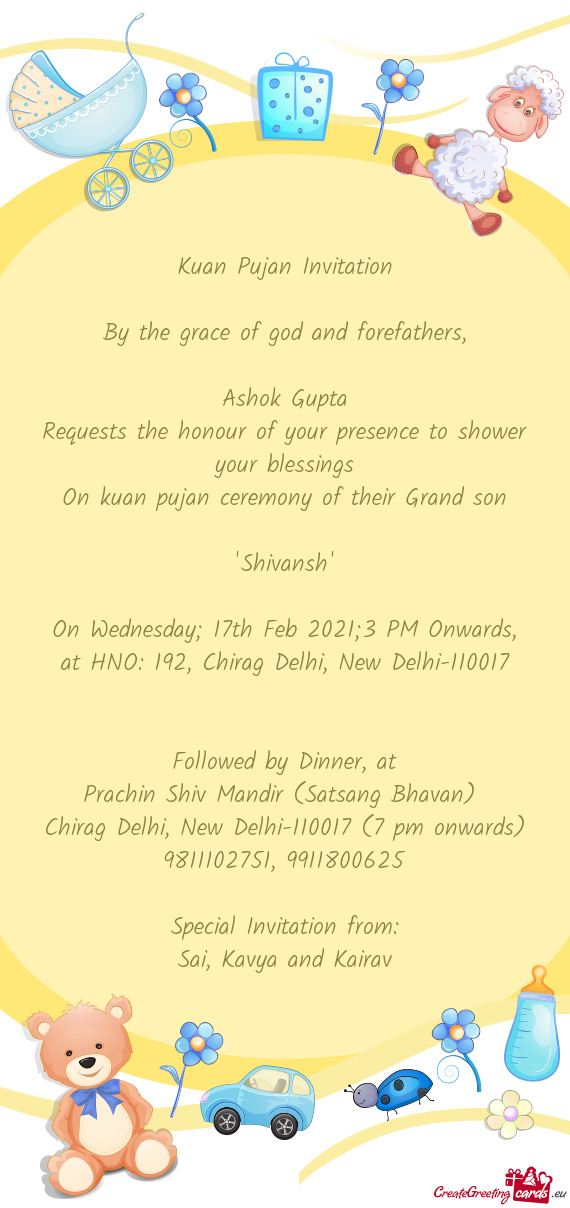 On Wednesday; 17th Feb 2021;3 PM Onwards