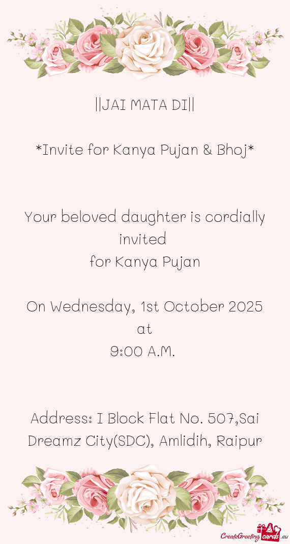 On Wednesday, 1st October 2025 at