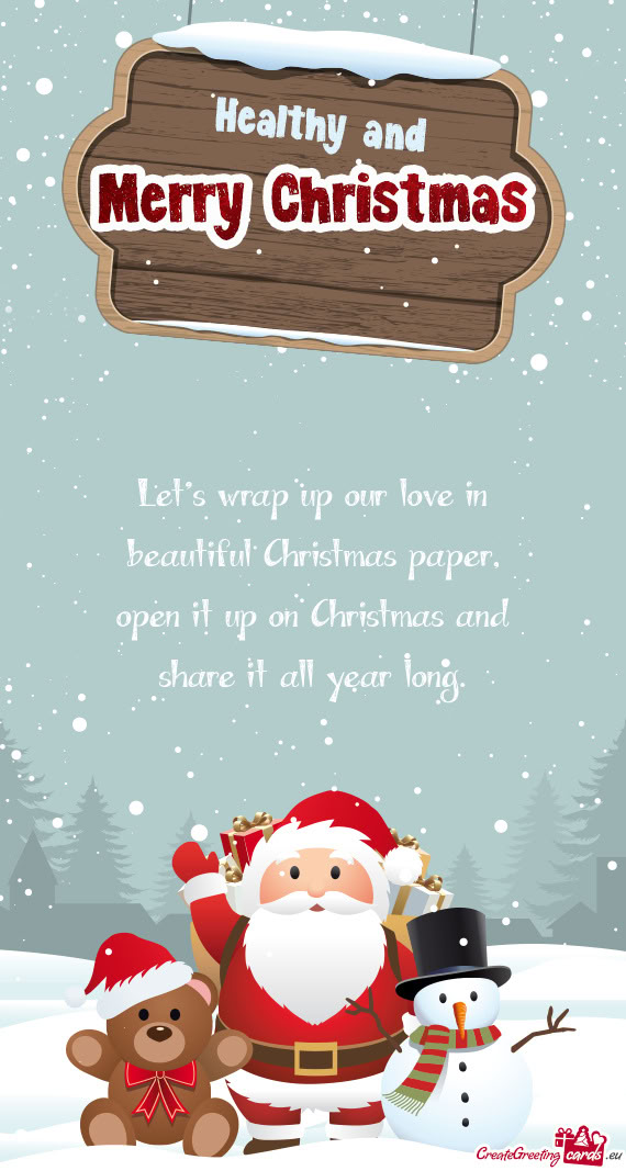 Open it up on Christmas and share it all year long