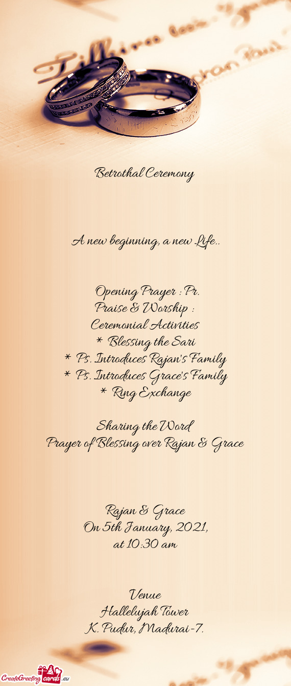 Opening Prayer : Pr