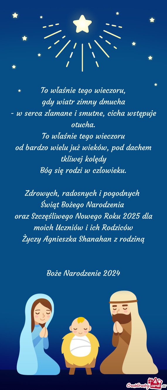 Oraz Szczęśliwego Nowego Roku 2025 dla moich Uczniów i ich Rodziców