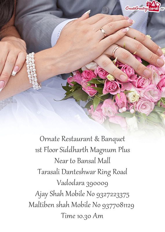 Ornate Restaurant & Banquet  1st Floor Siddharth Magnum
