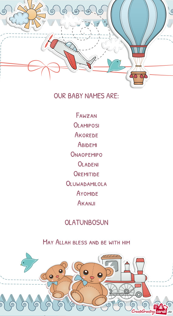OUR BABY NAMES ARE