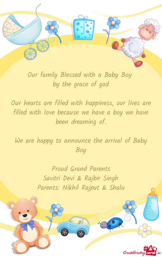 Our family Blessed with a Baby Boy