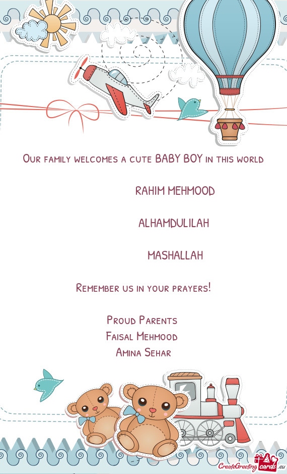 Our family welcomes a cute BABY BOY in this world