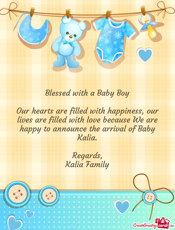 Our hearts are filled with happiness, our lives are filled with love because We are happy to announc