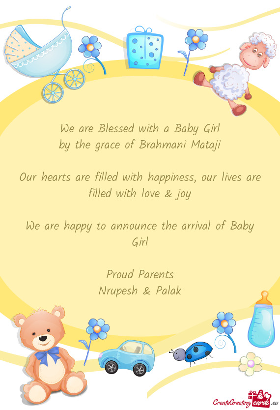 Our hearts are filled with happiness, our lives are filled with love & joy