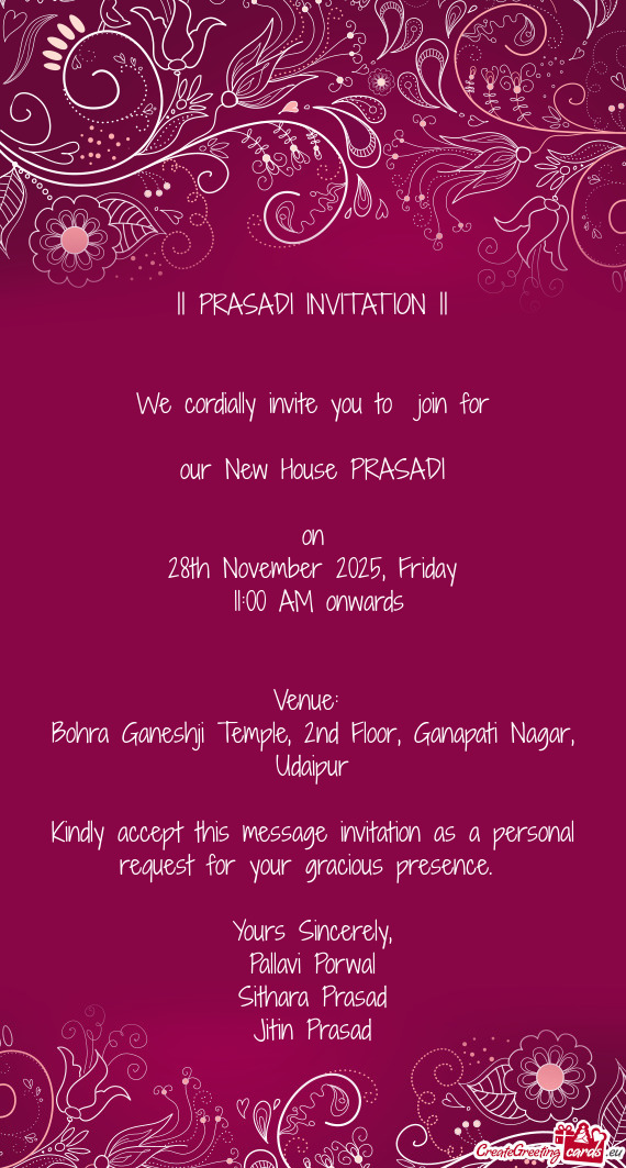 Our New House PRASADI