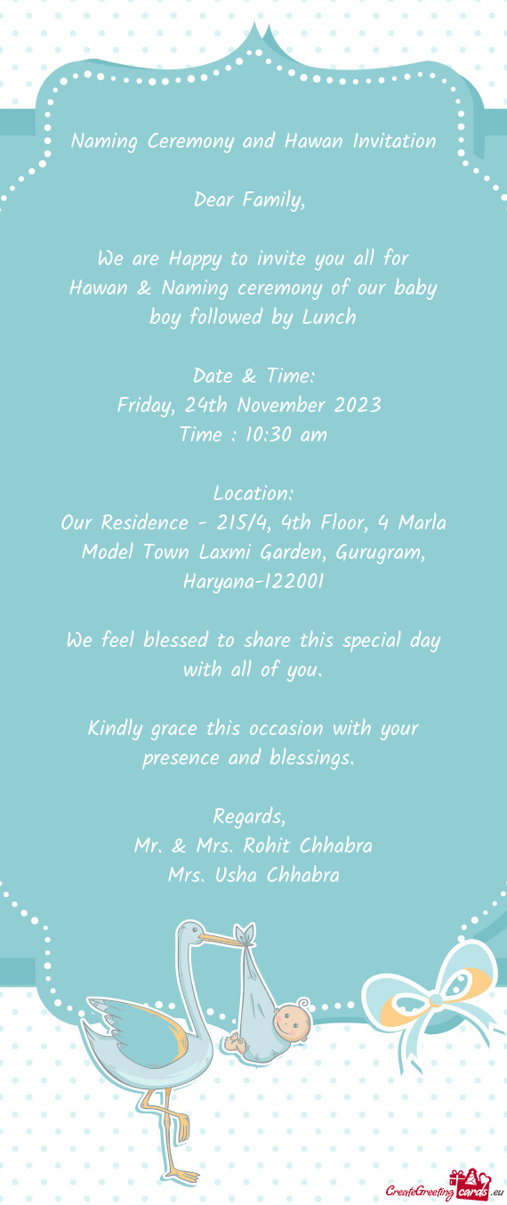 Our Residence - 215/4, 4th Floor, 4 Marla Model Town Laxmi Garden, Gurugram, Haryana-122001