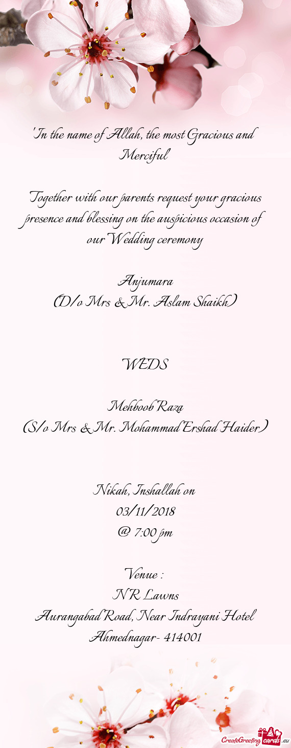 Our Wedding ceremony